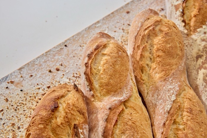 Bread loaves photographed for Café de Paris